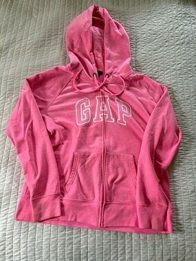 GAP Girls Bright Pink Full-Zip Hoodie
